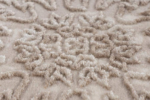 Pierre Cardin - Vendome 702 Luxury Acrylic Beige Rug with Centre Medallion - ADORE RUGS and FLOORING
